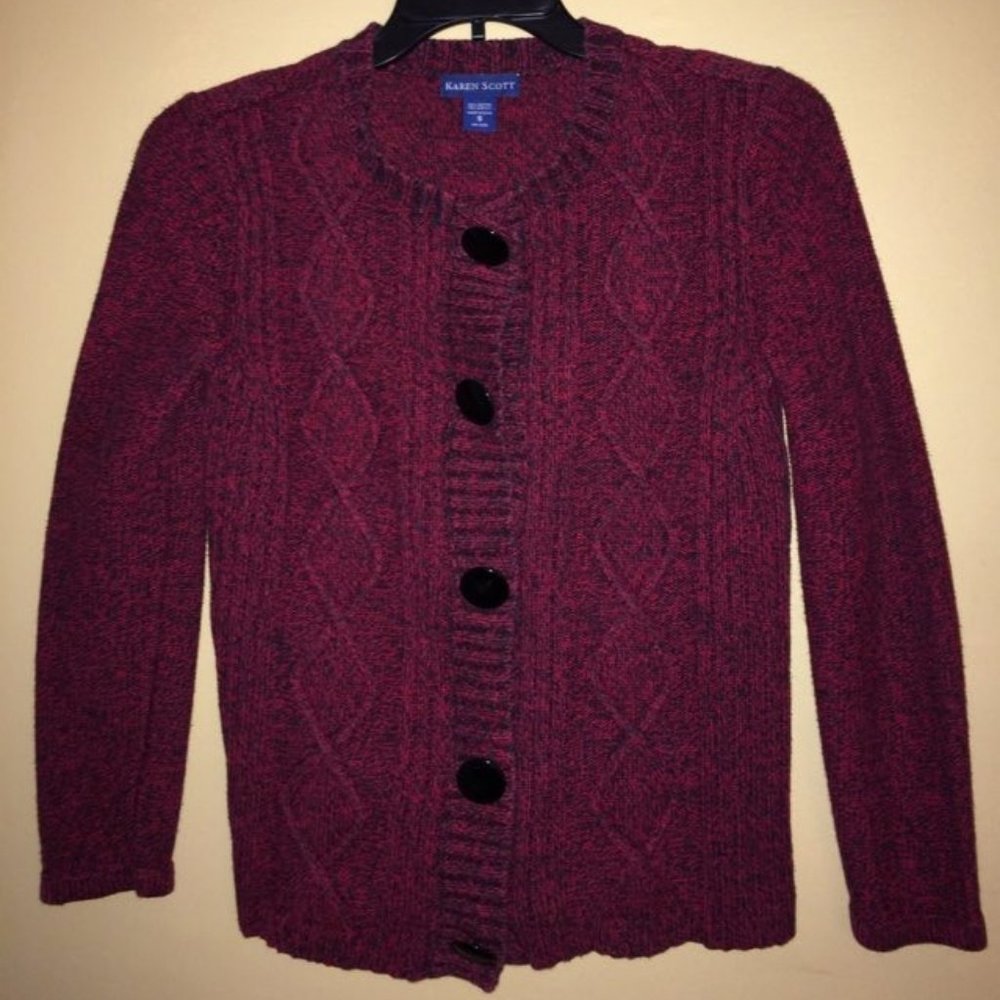 Karen Scott Snapfront Sweater